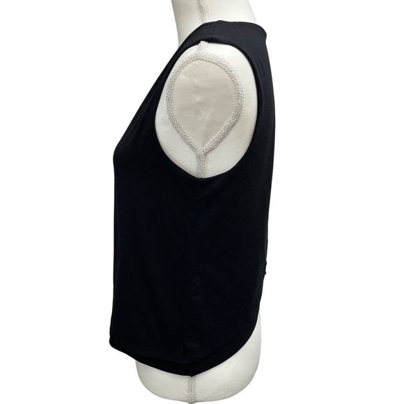 ATHLETA Essence Double Layer Tank Top Size S Athleisure Yoga Minimalist Black - Picture 7 of 12